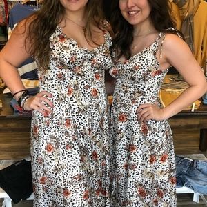 Animal Print Black and White Dress